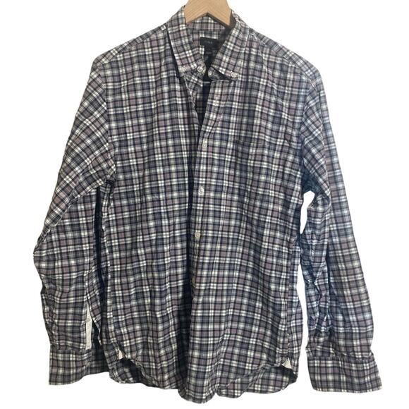J. Crew Men's Plaid 100% Cotton Button Down Shirt Size M - Picture 1 of 3